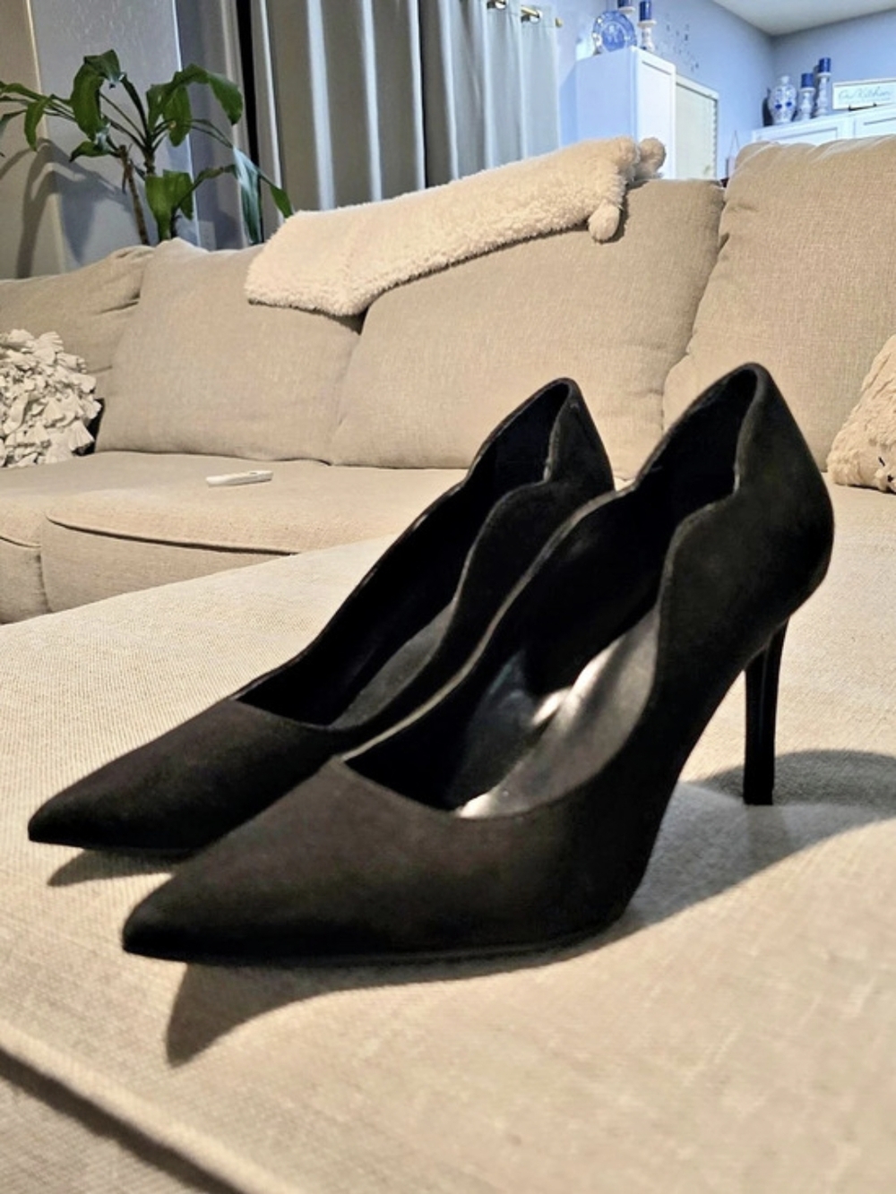 Nine West Black Pointed-Toe Pumps